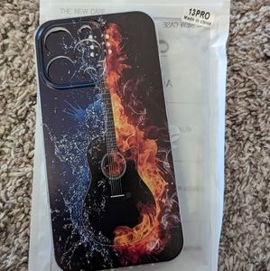 Iphone 13 pro phone case with guitar
